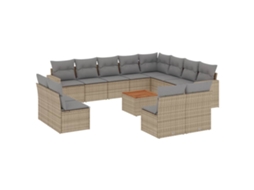 Garden Sofa Set, Garden Sofa Sets Vidaxl Bege Rattan / Vime (n/a)