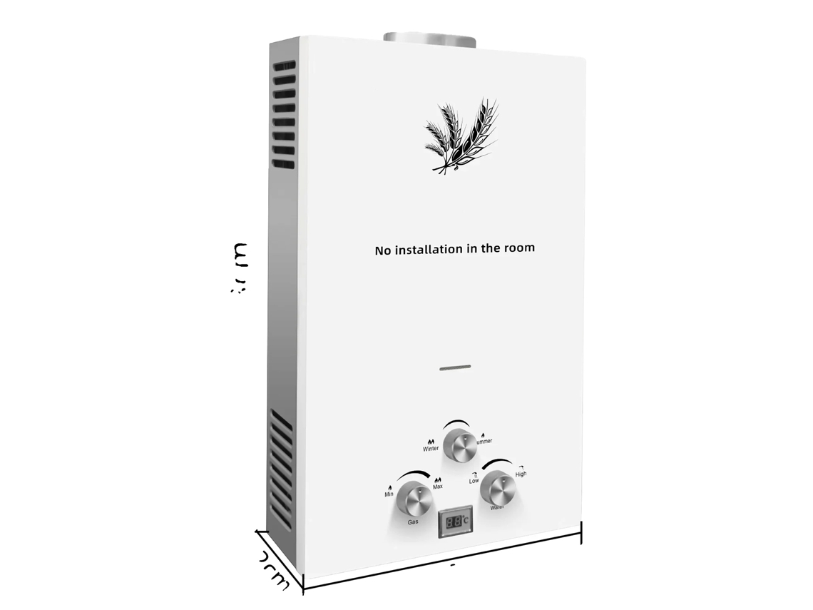 Aquecedor De Água Lpg Vevor, Água Quente Instantânea, Tela Led Oem