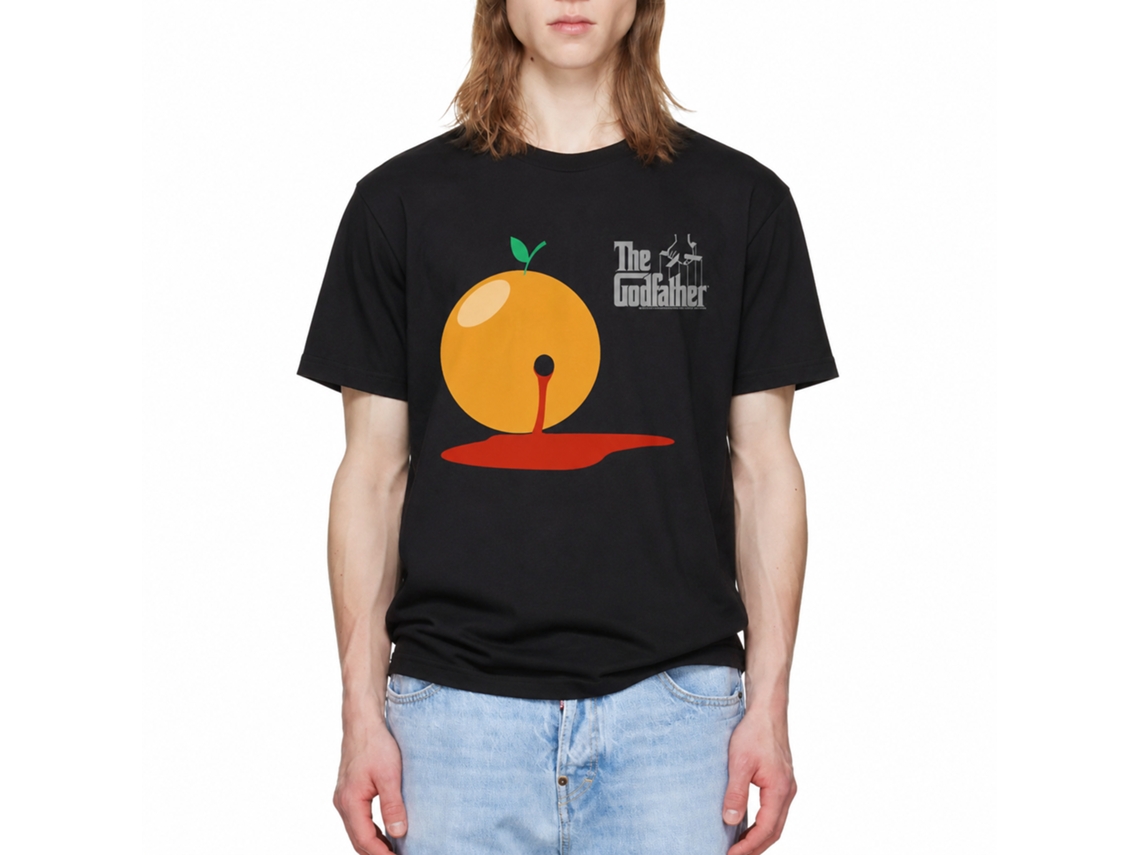 Rockinstone Godfather Blood Orange Black Adult T-shirt Size:s