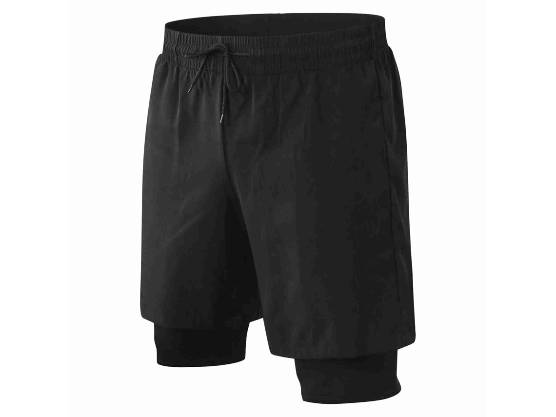 Shorts de Corrida Business, 2 em 1, com Bolso para Celular, Seco Rápido | S/MARCA