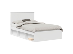 Estrutura da Cama com Cabeceira Branco 120 X 200 Cm MAISON EXCLUSIVE