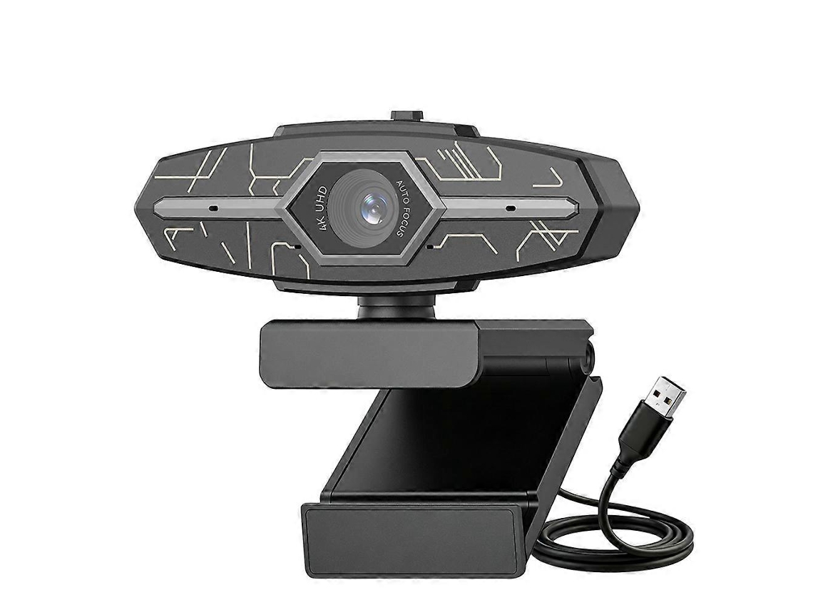 Webcam 4k Com Foco Automático, Câmera De Vídeo Para Streaming Com Microfone Para Pc E Laptop.