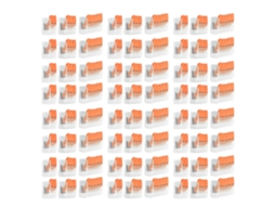 Awts kit de 60 Peças Conector de Cabo Sem Parafuso Terminal Rápido Pct662/663/665 Iluminação Construção Laranja