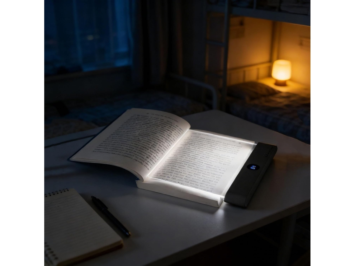 Luminária De Leitura Led Recarregável Com 3 Temperaturas Cor,