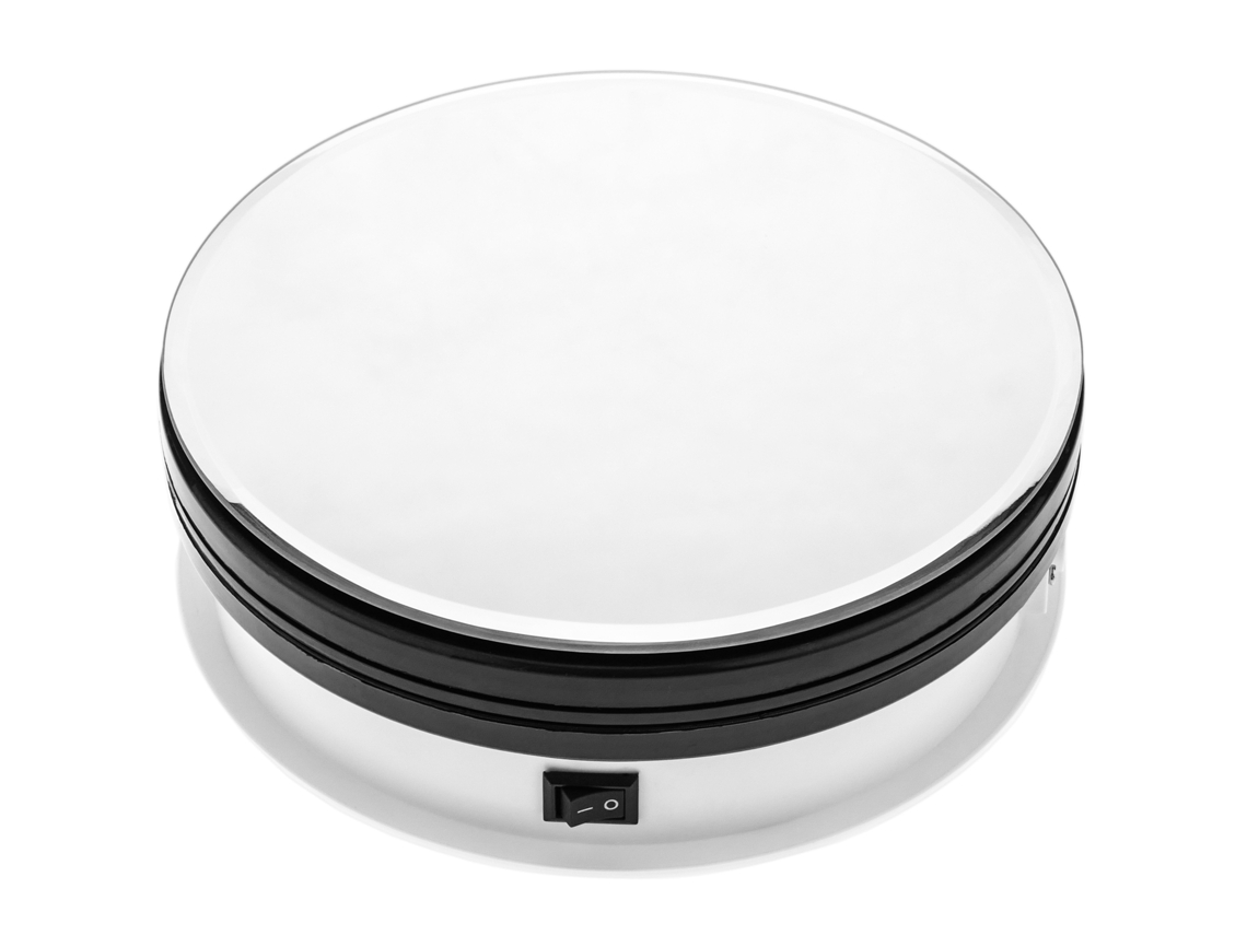 Base Giratória Elétrica PRIMEMATIK.COM com Espelho (15 cm)