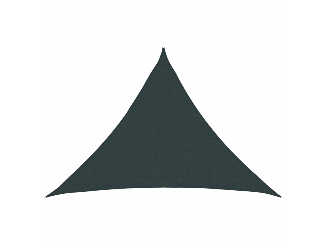Vidaxl Vela De Sombra 7 X 5 X 5 M Hdpe Triangular Verde-escuro