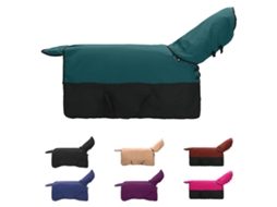 Cobertor de Cavalo Verde Escuro e Preto 145 Cm Poliéster HARLANV1