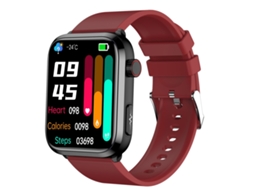 Tela Ips De 1,91 Polegadas, Pulseira De Silicone À Prova D'água Ip67, Smartwatch Com Monitoramento De Temperatura Corporal (vermelho)
