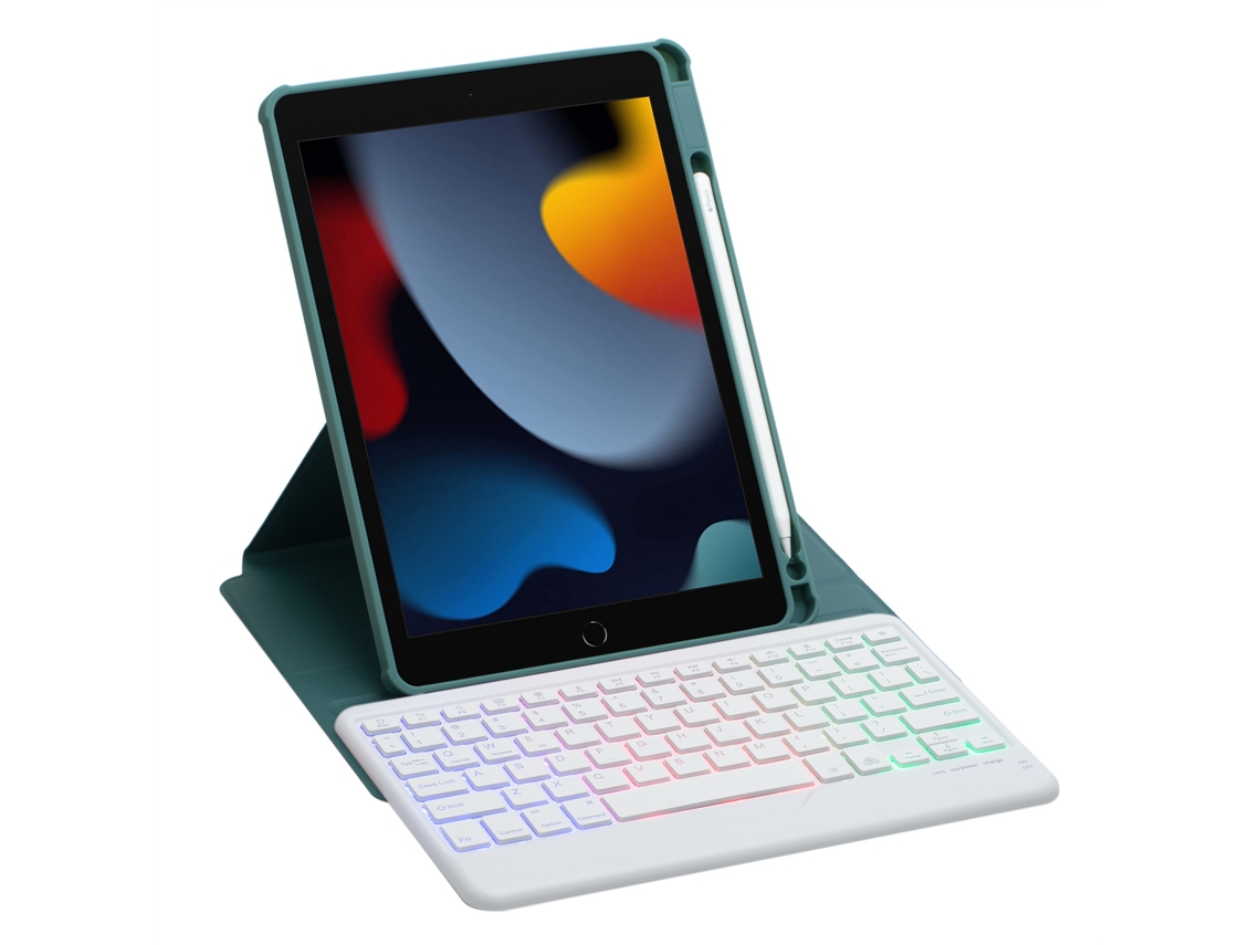 Capa de Teclado Bluetooth para iPad 9.7/2017/2018 com Retroiluminação XIAOMOYU