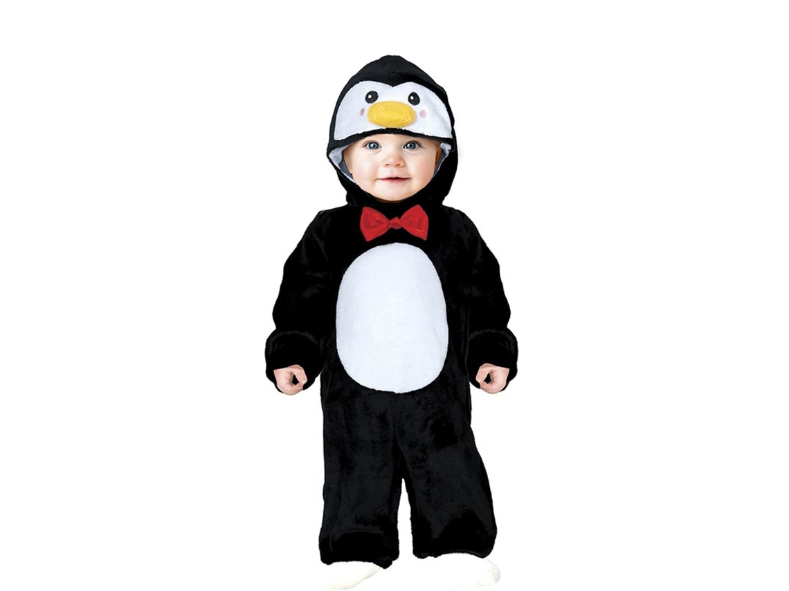 Fantasia de pinguim com capuz para bebê