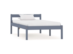 Bed Frame, Bed Frames Vidaxl Cinzeto Madeira De Pinho (100 X 200 Cm)