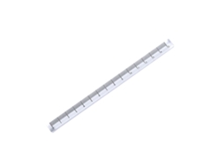 Régua matemática precisa, com 1 cm de espessura, leve, ideal para estudantes de desenho técnico.