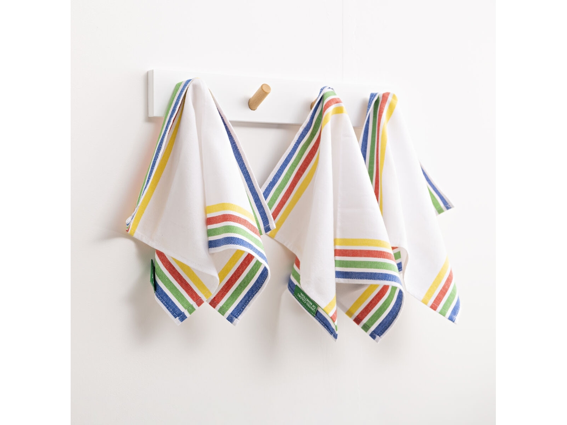 Pano de Cozinha BENETTON Rainbow Be Branco