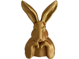 Estátua De Coelho Dourado, Estatueta Dourada De Páscoa Para Mesa | Ornamento De Primavera
