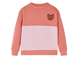 Sweatshirt Para Criança Bloco De Cor Rosa 104