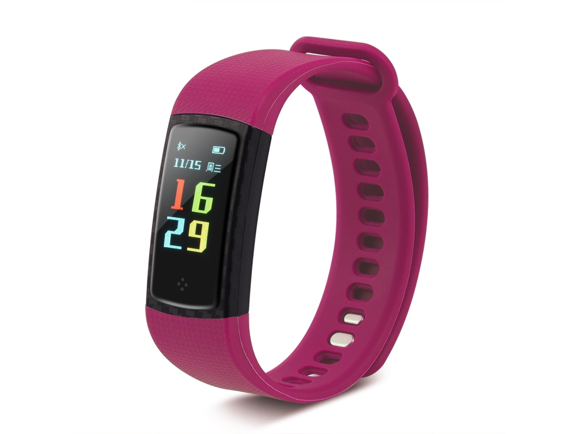 Pulseira inteligente S9 roxa com monitoramento de frequência cardíaca EOOCOO