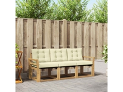 Vidaxl Conjunto De Sofás Para Exterior 3 Pcs Branco E Creme