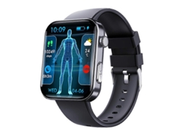 O Smartwatch F300 Com Tela De 2,1 Polegadas Suporta Chamadas Bluetooth, Ecg, Análise Da Composição Sanguínea E Mais De 50 Modos Esportivos.
