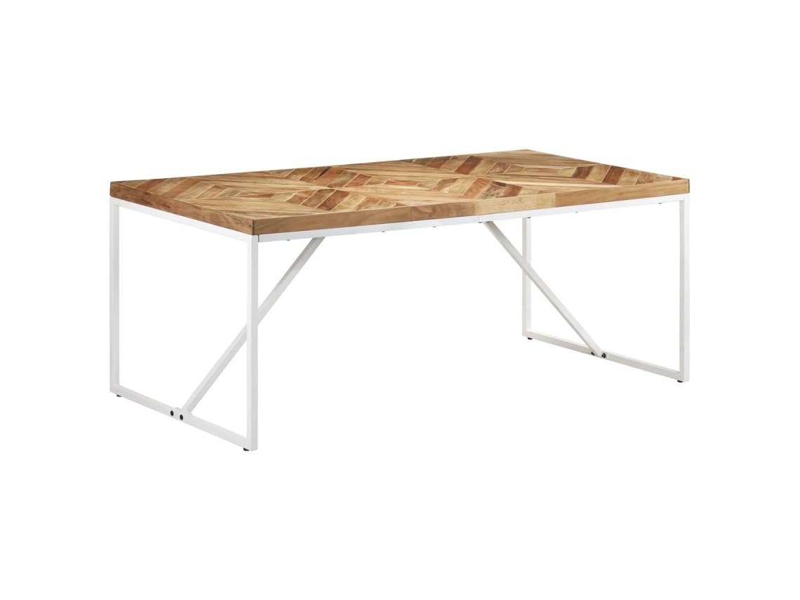 Conjunto 1 Mesa De Jantar Vidaxl Marrom Madeira (180 X 90 X 76 Cm)