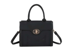 Bolsa Feminina Vionna Bicolor Com Alças Rígidas E Fecho Giratório