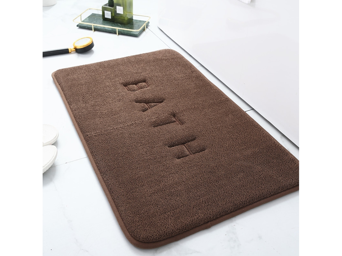 Tapetes de Banho Antiderrapantes Absorventes de Secagem Rápida para Decoração de Banheiro Café EVELTEK 50x120cm