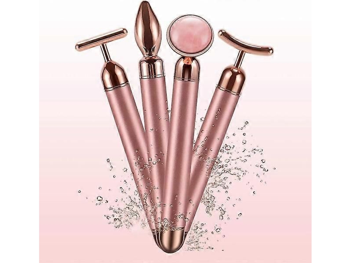 Masajeador Facial Elétrico de Rodillo Jade 4 em 1 com Tecnologia Pulso GOKOCO