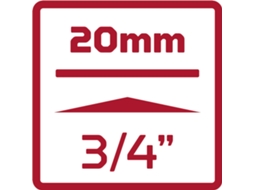 Soquete de impacto 3/4, hexagonal, 33 mm L56 mm (3300603) GEDORE VERMELHO R73003310