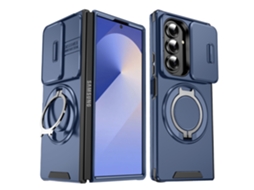 Capa Para Galaxy Z Fold 8 Ultra Com Câmara Deslizante, Resistente A Impactos E Com Suporte Giratório De 360° Azul Hexinyigjly