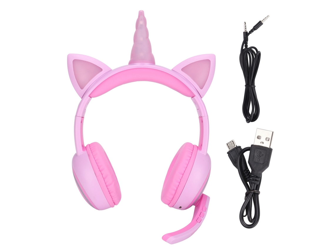 Fones Crianças Bluetooth 5.1 com Microfone e Luzes EOOCOO
