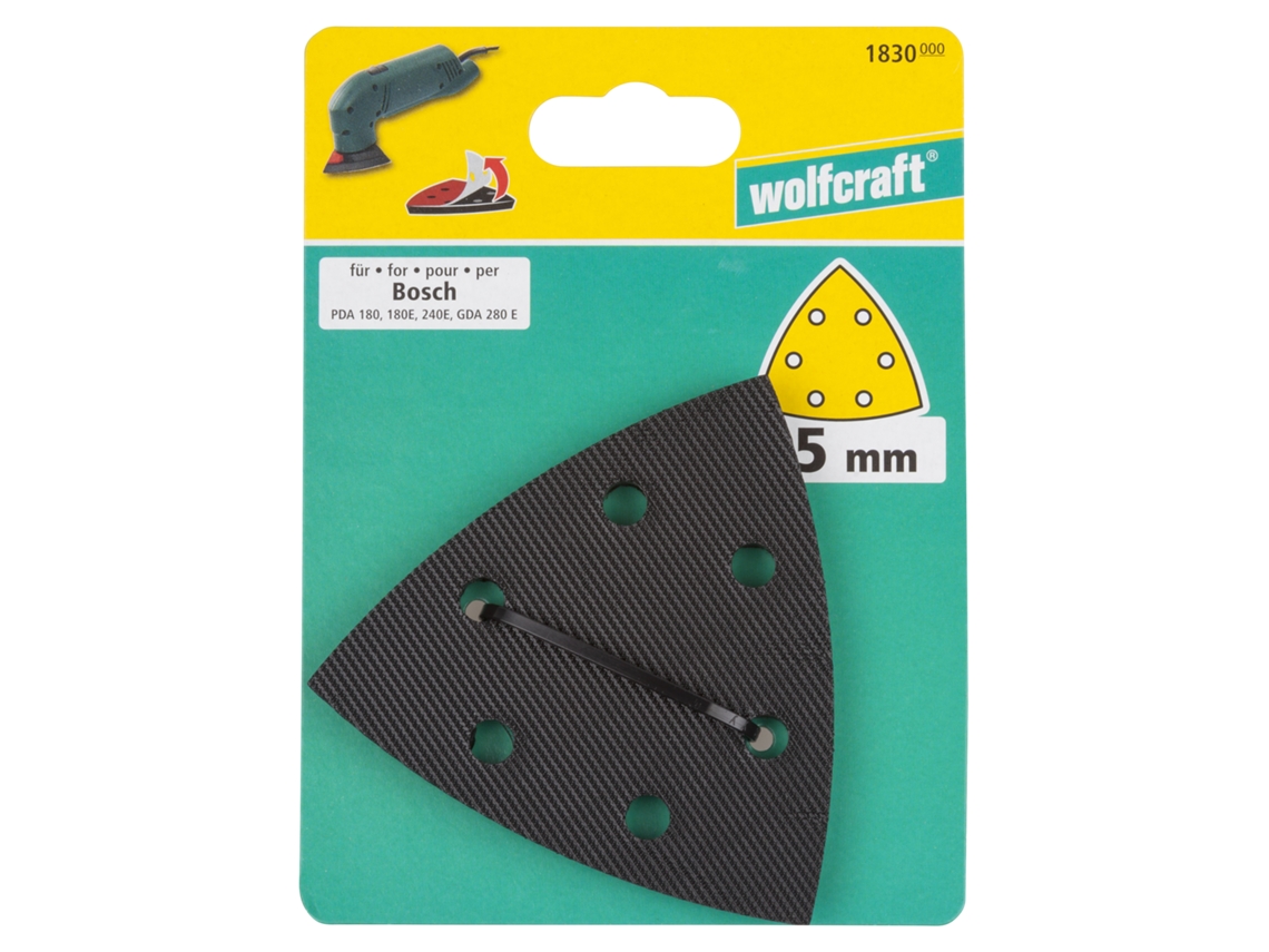 1830000 1 Plato Abrasivo Adhesivo Bosch Delta 95 Mm Wolfcraft