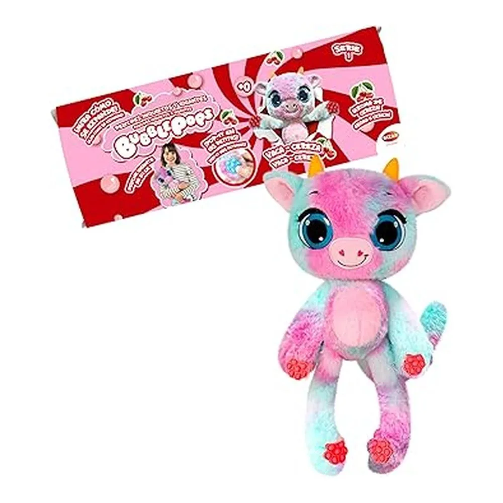 Bizak Bubble Pops Peluche Vaca Cereza, Crecimiento 5 Veces, Aroma 64492004 Vac.cerez Bizakp25