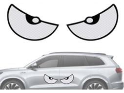 Fita Refletora para Carro, Fita Refletora para Motocicleta Adesivos de Advertência para Carro com Formato de Olho de Gato, Adesivos Multiuso Pa GOKOCO