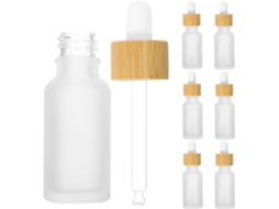 Conjunto De Frascos De Vidro Fosco Recarregáveis Para Óleos Essenciais