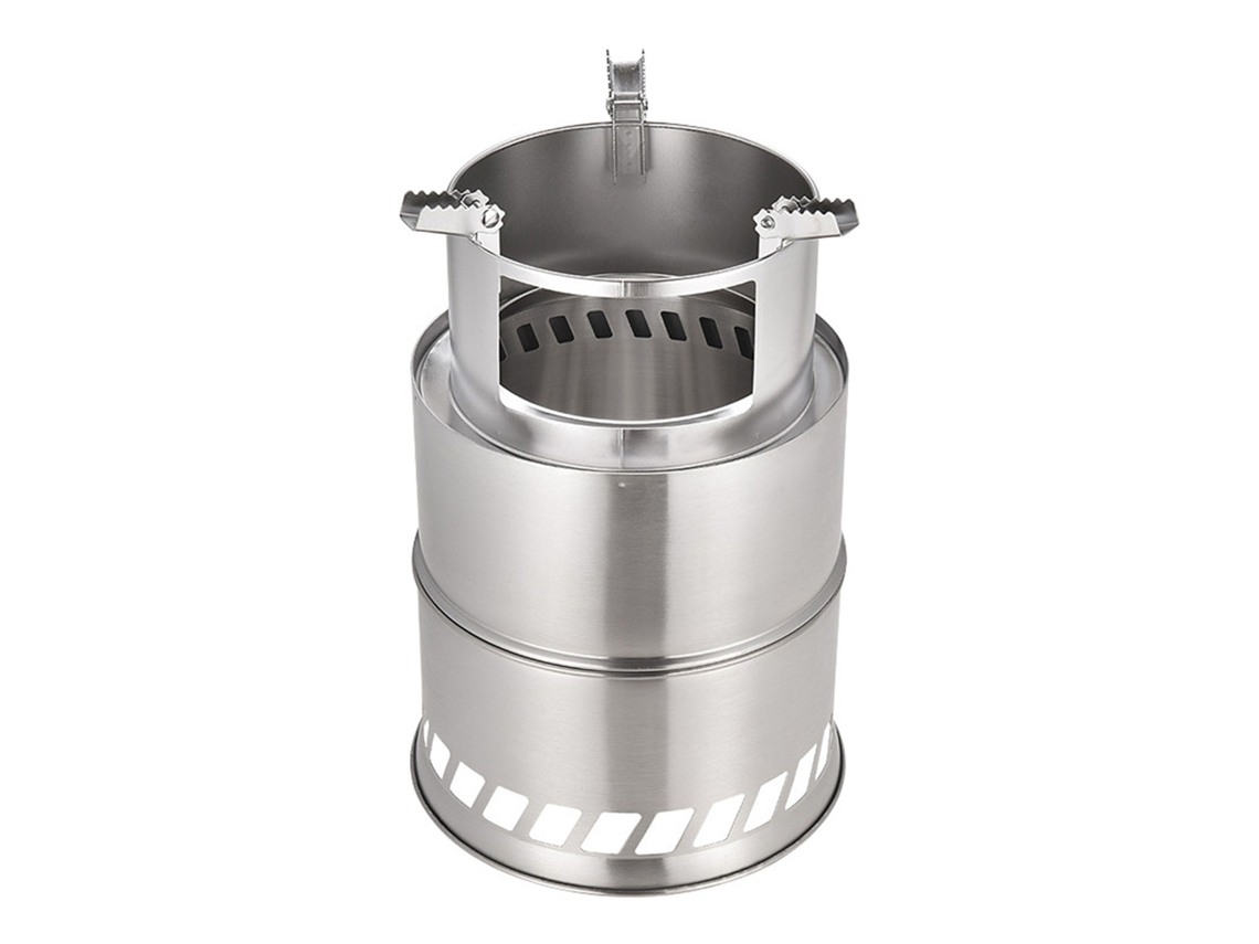 Estufa de Camping Plegable Acero Inoxidable para Exterior