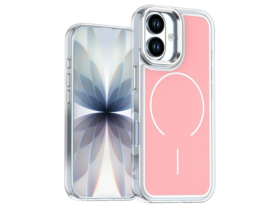 Capa Para Iphone 17 Magsafe Com Acabamento Eletroplaqueado - Rosa