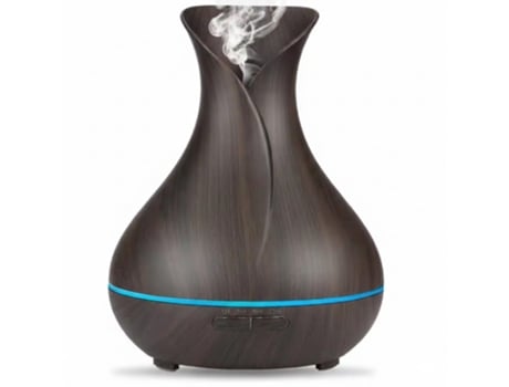 Difusor De Aromas Com Controle Remoto , 400 Ml, Design Com Textura De Madeira, Adequado Para Uso Doméstico E No Carro. Paprika Shop (preto)