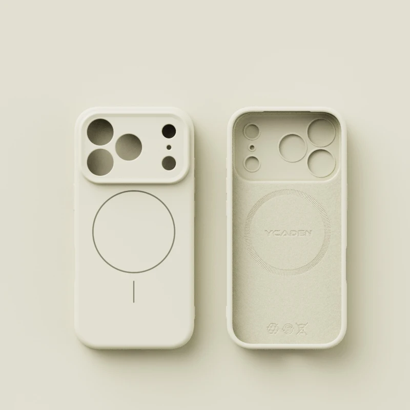 Capa De Silicone Líquido Para Iphone 16 Pro Max (branca) Com Função Magnética.