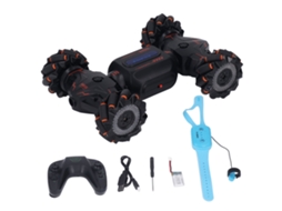 Walshlxq coche de Trucos Rc com Sensor de Gestos 2.4g Veículo Todo Terreno Rotativo 360 Graus Flip Laranja para Crianças