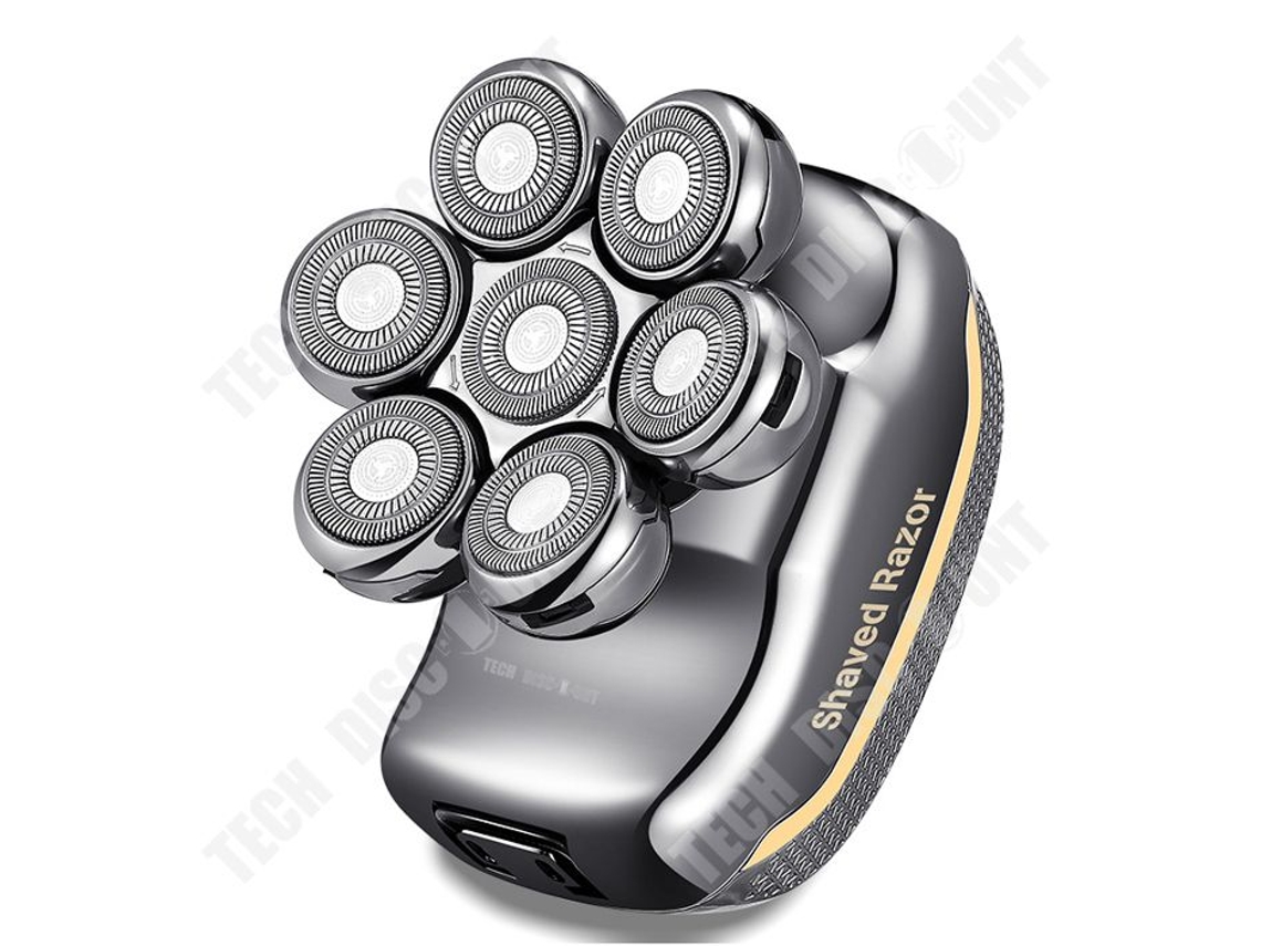 Barbeador Elétrico À Prova Dágua Td® Barbeiro Elétrico Cabeça De Barbear Inteligente Para Homens Multifuncional De 7 Lâminas Navalha Innovtec