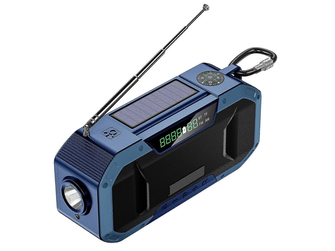 Rádio De Emergência Portátil Am/fm Com Lanterna Brilhante, Alarme Sos E Banco De Energia De 5000mah, Rádio Digital Fm Olysi Shop