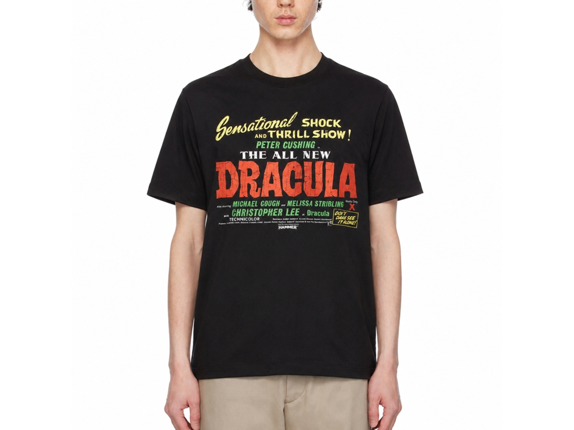 Rockinstone Horror Movies Dracula Shock And Thrill Black Adult T-shirt Size:xxxl