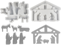Moldes De Silicone Para Presépio, Molde Para Cena Da Natividade