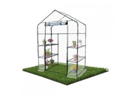 Estufa Com Prateleiras Pvc Mobiclinic Porta De Enrolar Fixação Segura Impermeável 143x73x195 Cm Home Grow