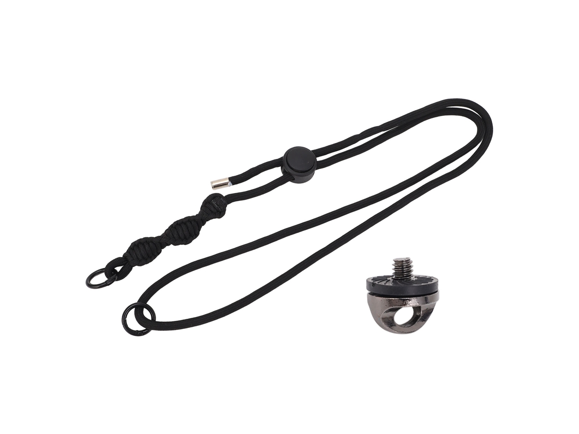 Action Camera Anti Loss Rope With 1/4 Inch Screw Adjustable Nylon Shoulder Strap For Pocket 3 For One X3 X4 Black Rope Black Knot LAXISCREED