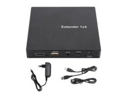 Aetheria extensor Divisor Kvm 1x4 Hd 1080p 200m/656ft para Pc Laptop Set Top Box com Plug Eu