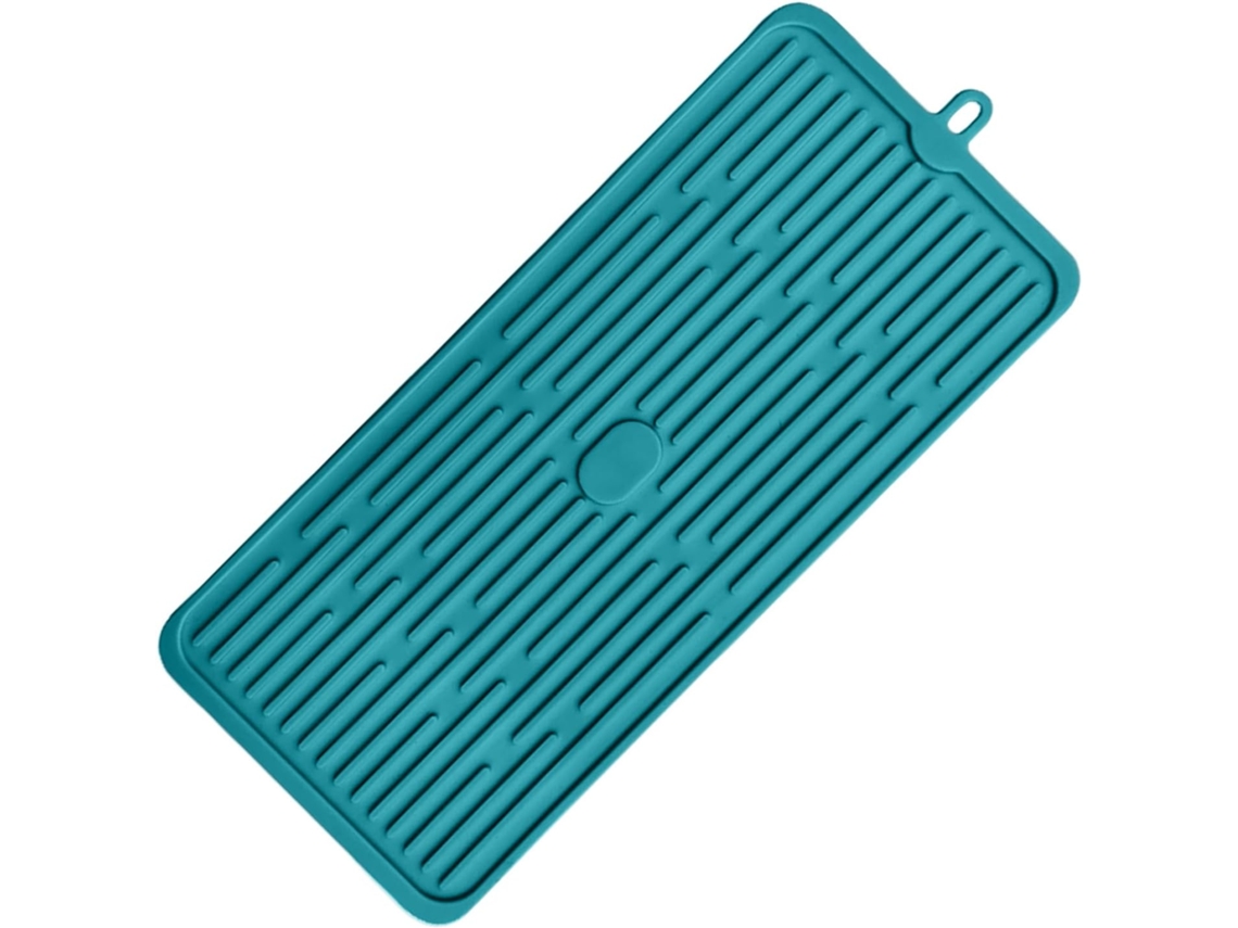 Tapete de silicone antiderrapante para secar louça, ideal para mesa de jantar, local de trabalho, casa, café e bar.