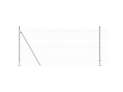 Conjunto 1 Cerca Externa Vidaxl Prateado Aço (25 X 0,8 M)