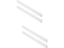 Alasum Conjunto Com 2 Corrediças Laterais De Plástico Para Gaveta, 235mm, Brancas Trilhos Guia Para Gaveta Com