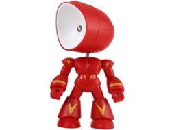 Luminária Noturna Robótica De Led Valiclud, Em Pvc Vermelho,