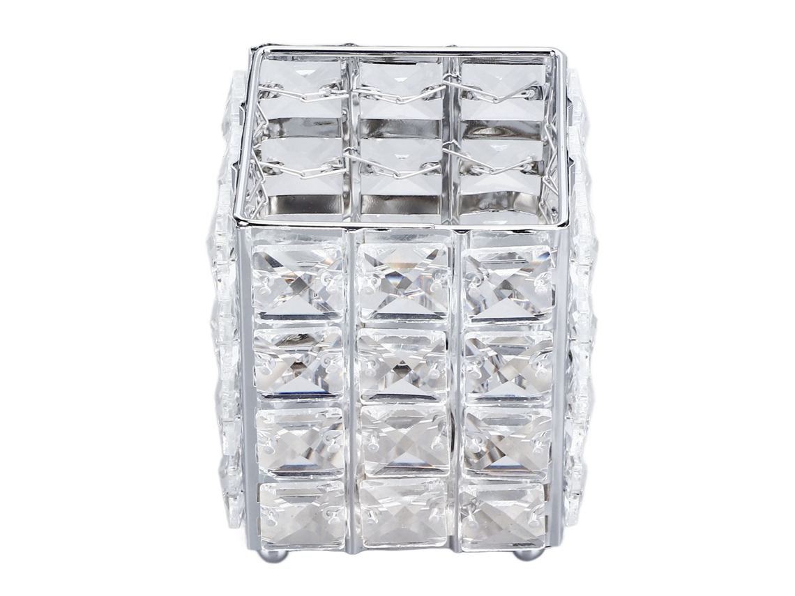 Caixa de Armazenamento Cristal Estilo Europeu Prata